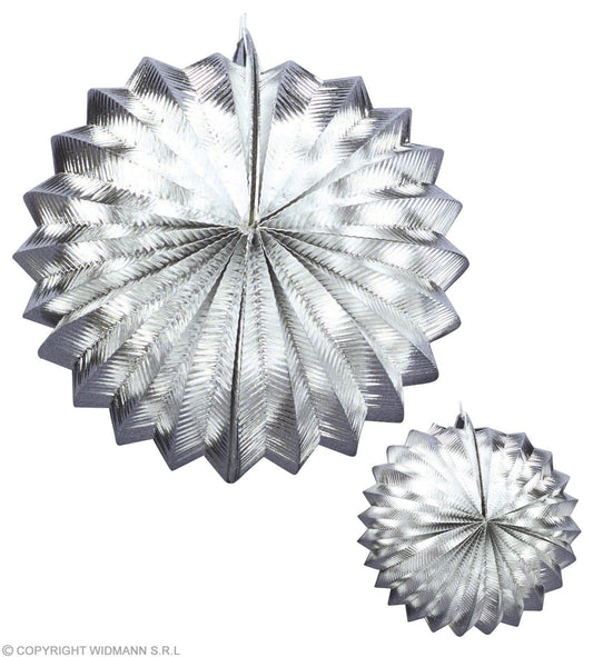 Lot de 2 Globes Argent  25 cm