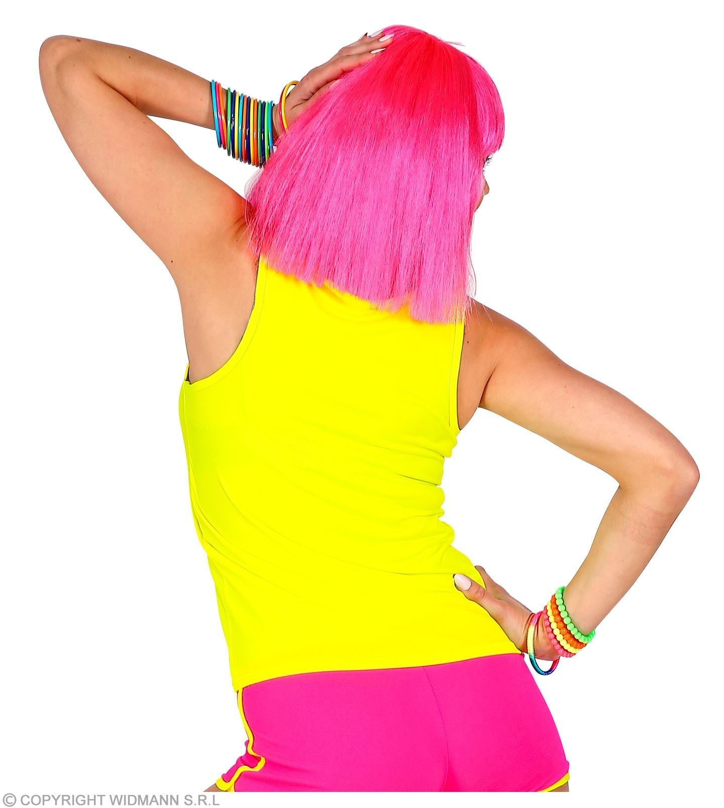 Débardeur femme jaune fluo